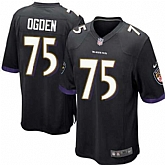 Nike Men & Women & Youth Ravens #75 Jonathan Ogden Black Team Color Game Jersey,baseball caps,new era cap wholesale,wholesale hats